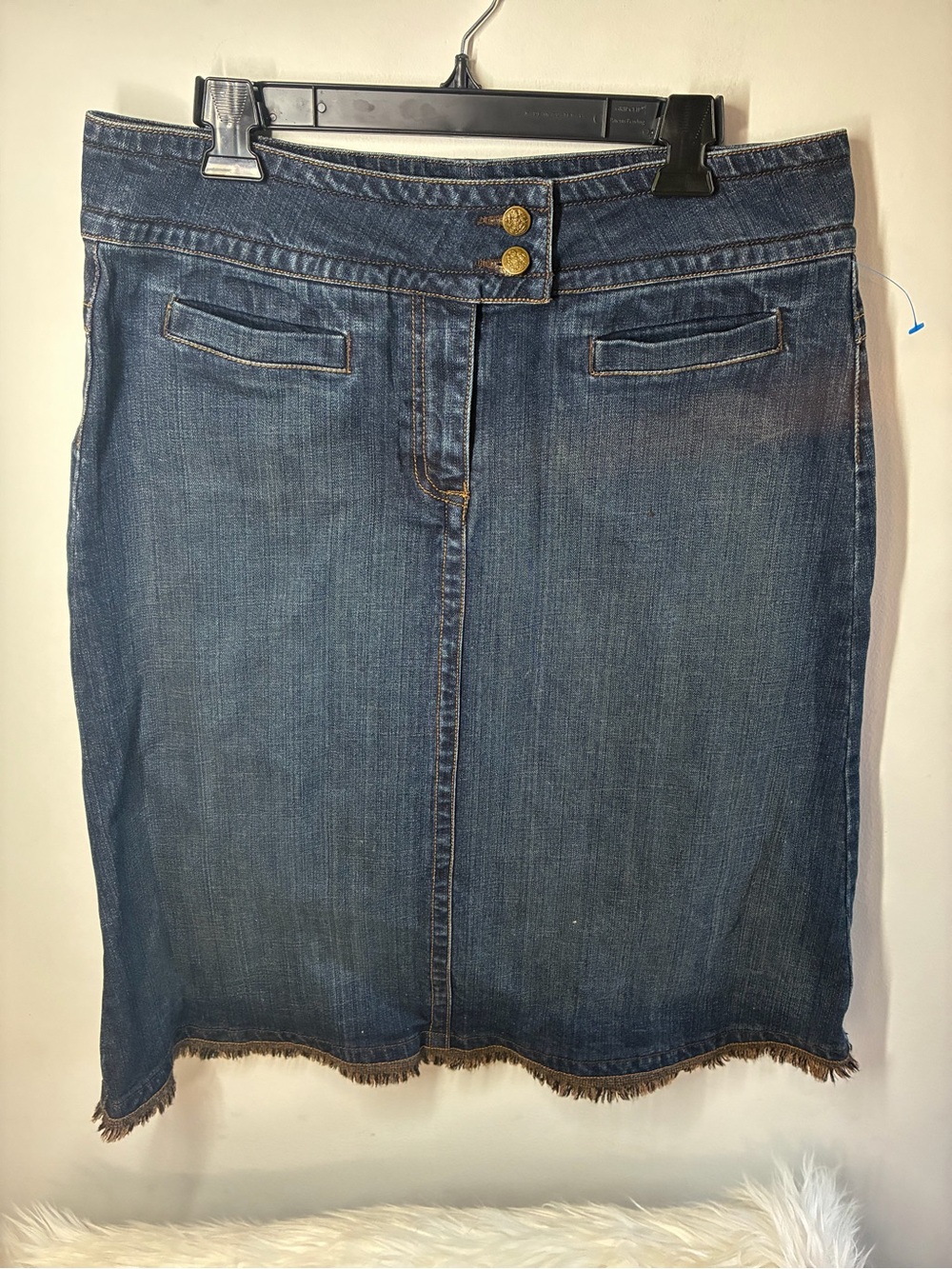 CAbi Dark Blue Denim Pencil Skirt